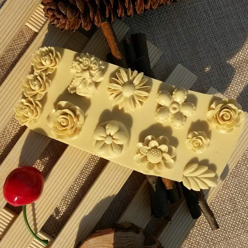 FOYARA Rose Silicone Chocolate Mold Mini Flower Fondant Mold for Sugarcraft Cake Decoration Resin Polymer Clay Soap Wax Making - Image 3